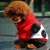 Abbigliamento per cani 100 pezzi / lotto FEDEX Panda Style Pet Clothes Puppy Suit Wear Taglia XS / S / M / L / XL