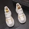 New Men Thick Bottom Height Increasing Shoes White Everyday All Match Causal Loafers Sports Walking Sneakers Luxury High Tops