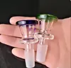 Wholesale color thickened glass bongs,colorful glass pipe Handle Pipes Smoking Pipes Hand Blown Recycler Best Oil Burner