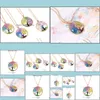 Pendant Necklaces Butterfly Necklace Luxury Jewelry Pendants Long Chain Dry Flower Drop Delivery Dh1Up