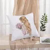 Pillow Pink Girl Print Pillowcase Bride Marry Party Decor Cover Home Sofa Living Room Decorative Cases Bridesmaid Gifts