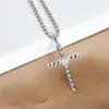 Mode ketting voor mannen vrouwen Retro kruis hanger ketting ingelegde zirkoon klassieke sieraden verjaardag Valentijnsdag