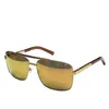 Shades Mens Glasses Designers Solglasögon för män Kvinnor Square Frame V Designer Solglasögon unisex UV400 Protection Gold Plated Glasses ramar glasögon kommer med låda