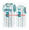 バロンバスケットボールジャージーラメロボール2 Rozier III 3 Gordon 20 Hayward Mint Green City Association Jerseys Men Jersey2021