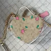 Designer Heart-shaped Crossbody Bags chain love Shoulder wallets Fashion Handbags Wome Shopping Tote Ladies Light luxury Purses for gift1106