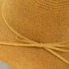 Wide Brim Hats Summer Sunscreen Beach Hat Girl Hand-Woven Chapeau Femme Soft Collapsible Straw Panama Travel Sun Visor Eger22