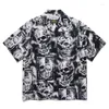 Men's Casual Shirts MARIA Men WACKO Women 1:1 Oversized Portrait Full Print Oversize Hawaiian Shirt