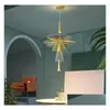 Lampade a sospensione Lampada a Led moderna per la sala da pranzo Decorazioni artistiche Illuminazione Nordic Spot Light Fixture Drop Delivery Lights Indoor Dhkwy