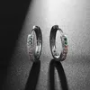 Hoop Earrings Colorful Zircon Huggie For Women Small Anti-allergy Pierced Fashion Jewelry Gift