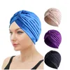 Vêtements ethniques femmes élégantes musulman soyeux Satin croix à volants Turban chapeau couvre-chef écharpe bonnet Cancer casquette Inde foulard Bandanas dame cheveux