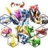 Action Toy Figures 7 in 1 Mini Force 2 Super Dino Transformation Robot Toys Action Action Miniforce X Chimpormation Dinosaur Mecha Toy 230209