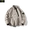 Abrigo de talla grande para hombre, chaqueta de piedra de marca de moda de calle, chaqueta versátil suelta con cremallera diagonal para jóvenes de la isla