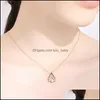 Pendant Necklaces Geometry Triangle Necklace For Men Male Modern Trendy Geometric Stacking Streetwear Sier Drop Delivery Jewelry Pend Dhhnv