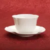 Bols 45% poudre d'os norme européenne porcelaine fine porcelaine prune tasse à café thé artisanal avec soucoupe