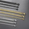 Link Kette männer Armband Homme Edelstahl Cuban Link Ketten Armbänder Für Männer Kette Auf Hand Zubehör 3 5 7MM Jewelry2401