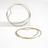 Brincos de garanhão Big Circle Circle em forma de coração Double clássico romântico Sweet Jewelry Girls Ladies Gifts Style 2023 2 cores