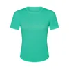 Lu Lu T-shirt sportiva da yoga Abbigliamento da palestra Camicia da donna Top da tennis sportivo traspirante ad asciugatura rapida