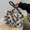 Leopar Baskı Kadınlar Sesger Bag Mini Omuz Çantaları Sonbahar Zebra Desen Kabarık Tote Küçük Çantalar 230209