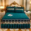 Zestawy pościeli ciepłe i pikowane grube spódnica z łóżkiem czteroczęściowe ustawione czyszczenie