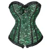 Bustiers Corsets Greem Corse Lingerie 여자 섹시한 오버 버스트 코르셋과 레이스 스커트 드레스 카니발 의상 쇼걸 허리 트라니어