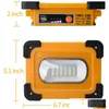 Luci di inondazione solari Lampada portatile Lampada da lavoro a led 5730 Smd 9000Mah Power Bank con base magnetica per riparazione auto Goccia di emergenza Deli Dhiwn