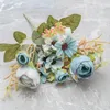 Decoratieve bloemen Tea Roses vazen ​​voor huizendecoratie accessoires nep madeliefje plastic bloem bruiloft kunstmatig