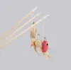 Cat Toys Funny Stick Interactive Kitten Wood Wand Feather Bell Fish Rat Doll Catcher Teaser Operation For Indoor Animal SN4303