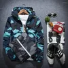 Herrenjacken Mode Herren Camouflage Jacke Reflektierende Druckmäntel Frühling Herbst Baseballuniform Plus Größe 5XL