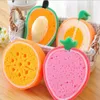 Fruit Shape Wash Dish Sponges Thicken Plate Pot Clean Sponge Strong Decontamination Dishes Sponge Reusable Kitchen Cleaning Cloth Esponjas Para Lavar Platos