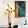 Lampes Suspendues Post Moderne 12/16/24 Lampe De Tête Delightfl Botti Trompette Évasée Or Suspension Luminaire Pour Hall Chambre Drop Deliv Dh8Cg