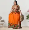 Sukienki plus size kobiety letnie ubranie Seksowne luźne bez rękawów sukienka z druku