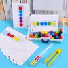 Inteligence Toys Dzieci dobre umiejętności motoryczne Montessori klip koraliki testowe sekwencja Tube Sekwencja Tweeezers Game Educational Toys for Kindergarten 230209