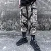 Pantaloni da uomo 2023 Streetwear Harem Men Jogger Tactics Pantaloni della tuta Nastro nero Camouflage militare Caviglia-lunghezza Uomo HZ224