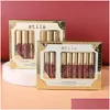 Lipgloss 6-teiliges Eye Elegance Shimmer Glitter Glow Liquid Lidschatten-Set Enchanted Eyes Make Up Shadow Kit Einfach zu tragen Stila Drop D Dhxcq