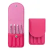 Cosmetic Bags 4Pcs/Set Eyebrow Tweezers Professional Hair Removal Clip Makeup Sets Eyelash Extension Beauty Tool Bag