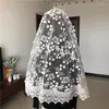 Bridal Veils White Women's Mantilla Lace Catholic Veil For Chapel Church Head Covering Scarf Mass Vela Voile Shawl Dentelle Long Style
