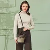 الأكياس المسائية أزياء دلو نسائي جولة Crossbody Bag Messenger حقيبة اليد حمل الكتف محفظة النساء بولساس