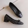 Kleidschuhe B2-36 Größe 31-43 Büro Damen Multy Farben Flache Pumps Weibliche Runde Zehen Bowknot Frau Dicke Absätze Frauen Schuh