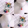 Pendant Necklaces Wholesale High Quality 78 Mm Freshwater Rice Pearls Sterling Sier Drop S925 Without Chain For Jewelry Diy Dnz