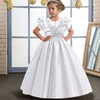 Robes de fille pour enfants de 4 à 14 ans, tenue de soirée de princesse avec perles, pour fête de noël, spectacle de Piano, bal