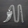 Pendant Necklaces 12pcs Viking Celtics Wolf Imitation Tooth Necklace For Women Men Amulet Punk Jewelry