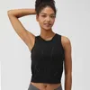 LU-305 Yoga Tank Top Fitnessstudio Kleidung Frauenweste Lose atmungsaktiv