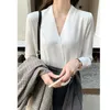 Women's Blouses Women's Professional Shirt Temperament Top Drape White Has A Sense Of Design Niche Style Spring And Autumn Season