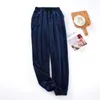 Calça masculina de calça de flanela de flanela espessa de estilo japonês
