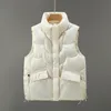 Women s Vest Stand Collar Short Bright Color Cotton Padded Jacket Sleeveless Female Winter Waistcoat Outer Wear Coat Vest 230208