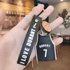 Fashion Jersey Keychains Bulk Car Keyring Decoration Accessories Key Chain Ball Pendant Jewelry Basketball Lover Gifts 5PC2