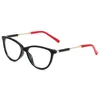 Lunettes oeil de chat mode hommes femmes lunettes cadre marque de luxe concepteur carré ordinateur lunettes qualité unisexe planche lunettes de prescription lunettes noires