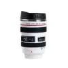 Creative 400ml Camera Lente Caneca port￡til de a￧o inoxid￡vel Viagem de leite canecas de caf￩ C￢mera de c￢mera de c￢mera dupla x￭caras de camada de camada