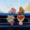 Decorations Flower Sunflower Outlet Vent Duck Rose Air Conditioning Clip Car Interior Decoration Gift for Girl 0209