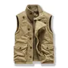 Hommes gilets automne militaire gilet hommes col montant mode côté Bottons épais chaud polaire hommes gilets veste sans manches grande taille 4XL 230209